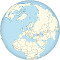 阿布哈兹（红色的部分）在世界上的位置